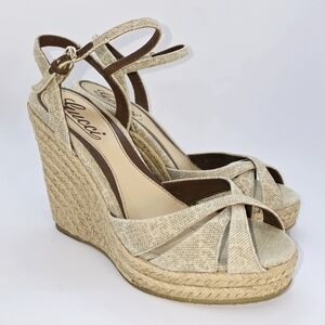 GUCCI Canvas Platform Wedges 6